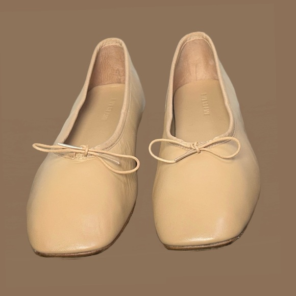 NWOB Everlane The Ballet Flat in Blush Tan Italian Leather with Square Toe, 9.5 - Picture 9 of 16